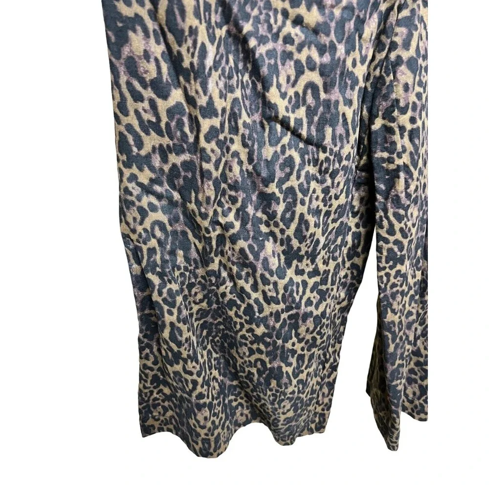 Banana Republic Linen Blend Leopard Cheetah Animal Print Jumpsuit Women’s Size 4